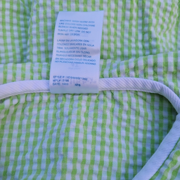 Vintage Healthtex gingham embroidered green and white dress - Picture 6 of 6